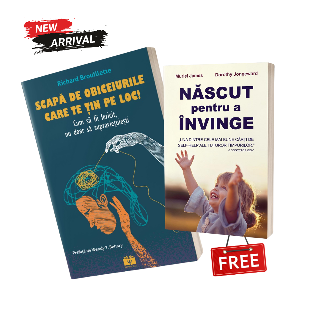 Pachet promo lansare carte „Scapă de obiceiurile care te țin pe loc!” + "Nǎscut pentru a învinge" GRATUIT Pachet promo lansare carte „Scapă de obiceiurile care te țin pe loc!” + "Nǎscut pentru a învinge" GRATUIT